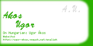 akos ugor business card