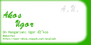 akos ugor business card